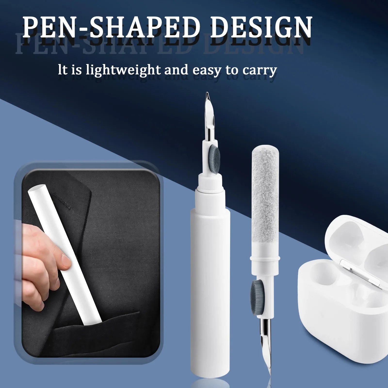 2PCS Cleaning Tool for Bluetooth Earphone For Airpods Pro 1 2 3 Earbuds Case Cleaning Pen Bursh Pen for Samsung Xiaomi Huawei