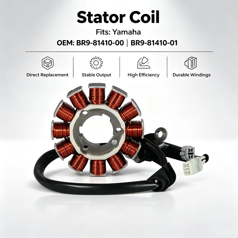 Stator Coil For Yamaha YZ250F 50TH MONSTER YZ250FX YZ450F MONSTER YZ450FX WR450F 2019-2023 OEM:BR9-81410-00 BR9-81410-01