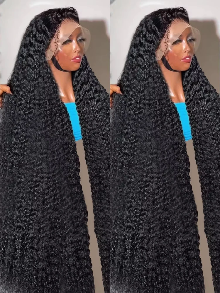 

250% High Density 13x6 HD Deep Wave Frontal Wig 40 46 Inch 360 Full Water Wave Curly Human Hair Lace Front Wigs For Black Women