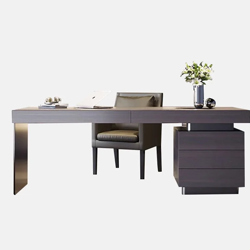 

minimalist study desk household luxury minimalist computer smoky color premium desk