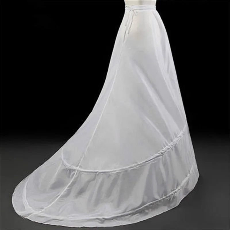 2 aros una línea de enagua de boda crinolina Slip Underskirt para vestido de novia accesorios de boda