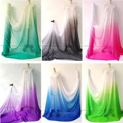 Ombre Chiffon 58'' Wide By Meter Gradient Chiffon Fabric Wedding Dress Stage Material