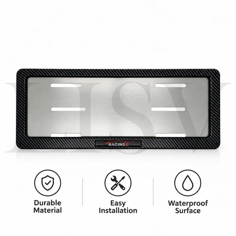 Factory Direct Automotive Modification Stainless Steel License Plate Holder Frame, Philippines Southeast Asia Hot Sale