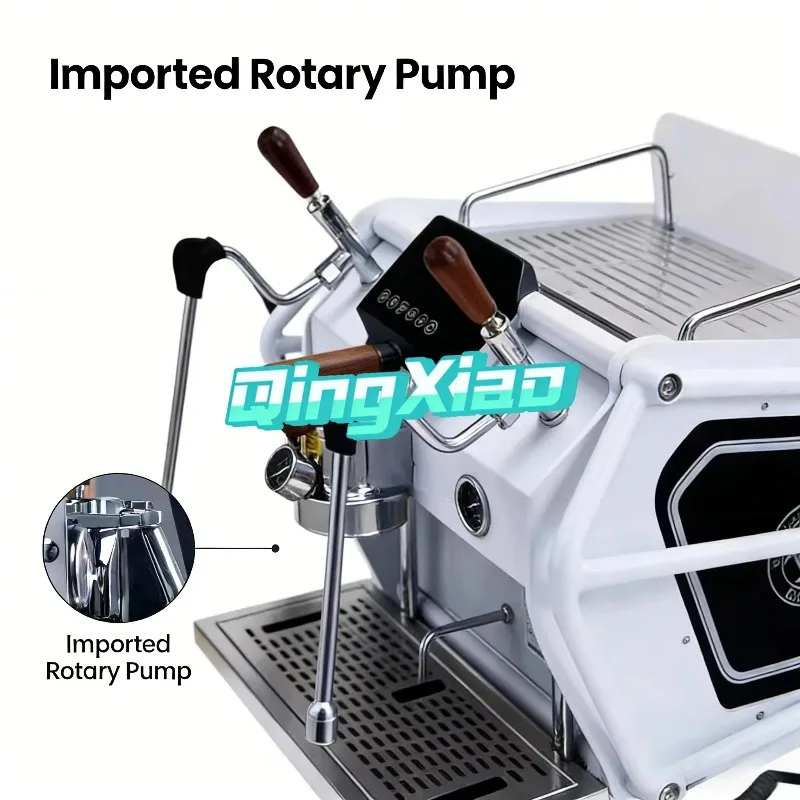 Semi Automatic  Double Head Commercial Coffee Machine Professional Multifunction Stainless Steel For Office Coffee Shop Business