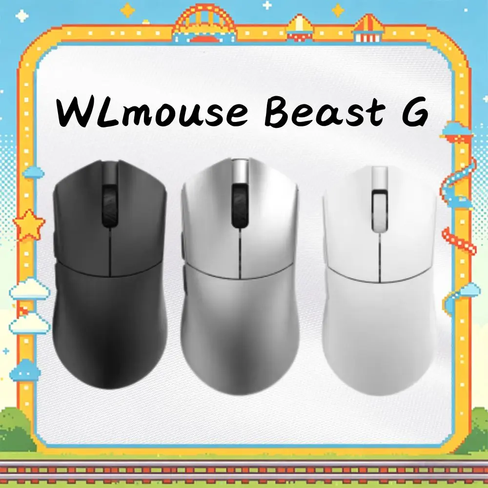 WLmouse Beast G Mouse Microcrystalline Composite Wireless Gaming Mouse Dual 8K PAW3950HS Nordic54L15 Lightweight Gamer Accessory