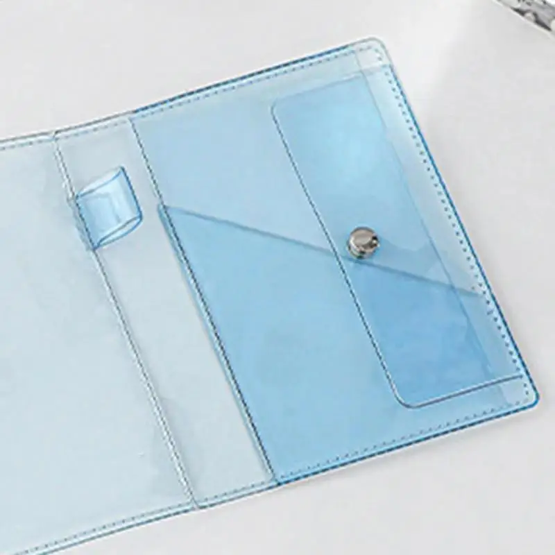 DIY Friendly Clear PVC Refillable Loose Leaf Notebook Foldable Accordion Journal for Art Sketching Planner Use