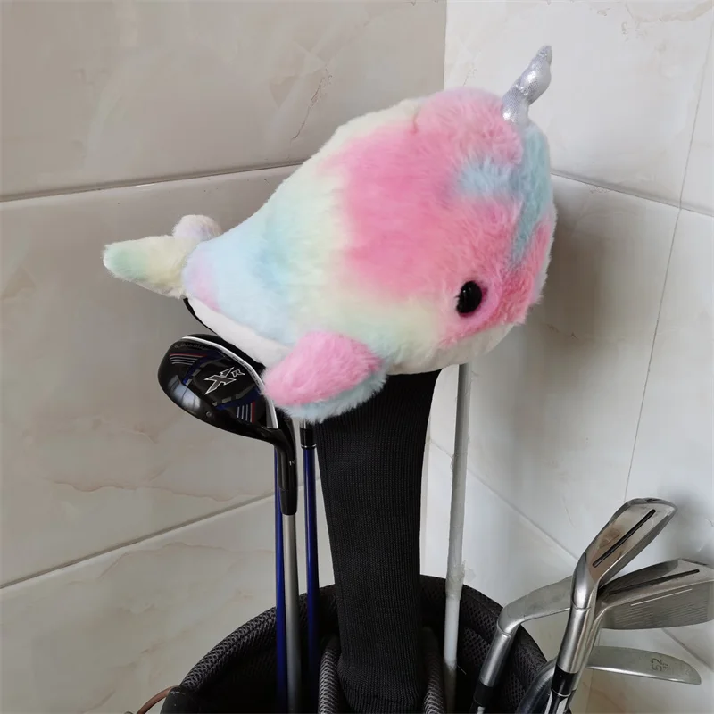 Cartoon Unicorn Whale Golf Driver Head Cover Plush Golf 460cc Wood Headcover