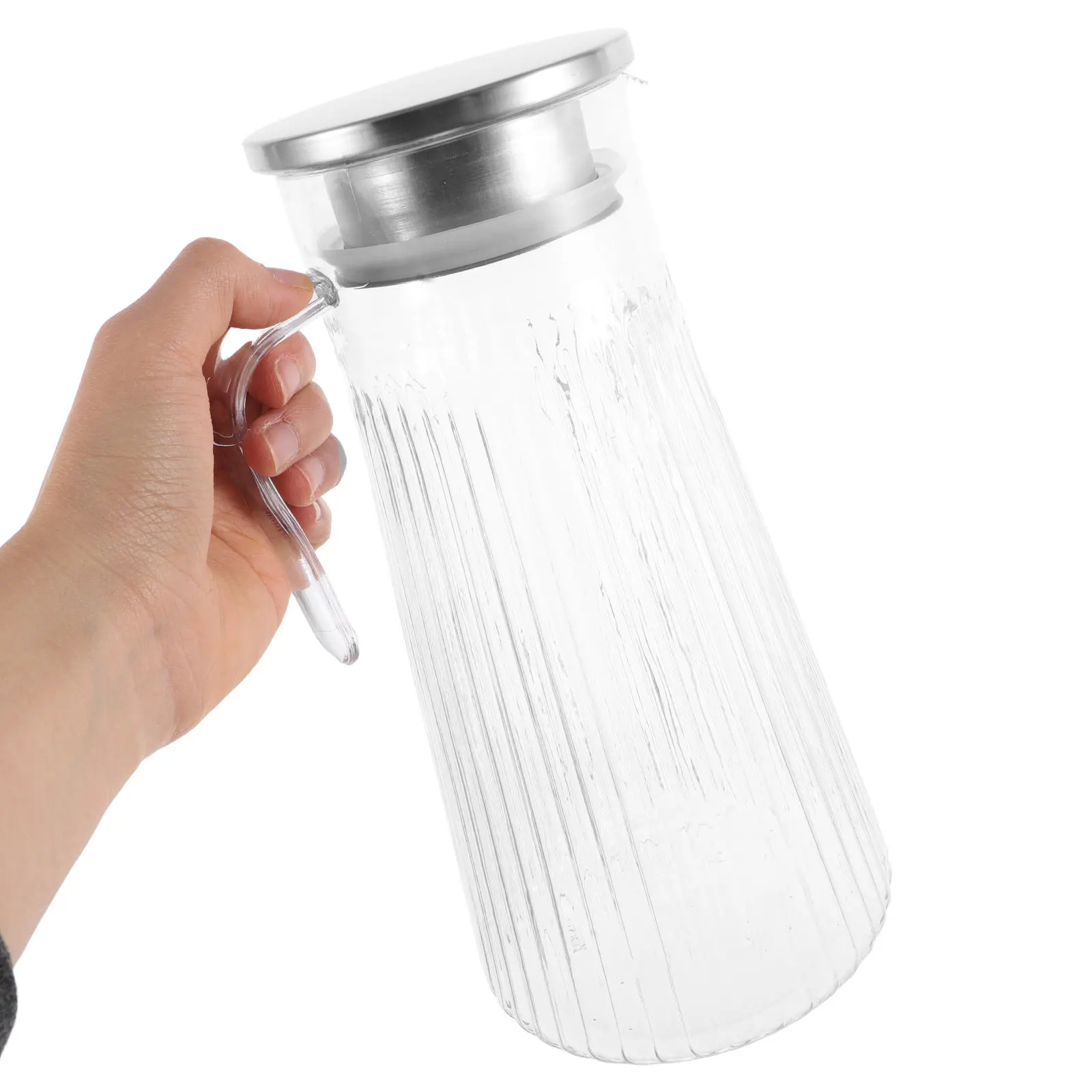 Jarra de Agua Fría, Jarra de Jugo Acrílica Grande, Dispensador de Bebidas Transparente Reutilizable para el Hogar, Oficina, Bar, Restaurantes, Bebidas Heladas