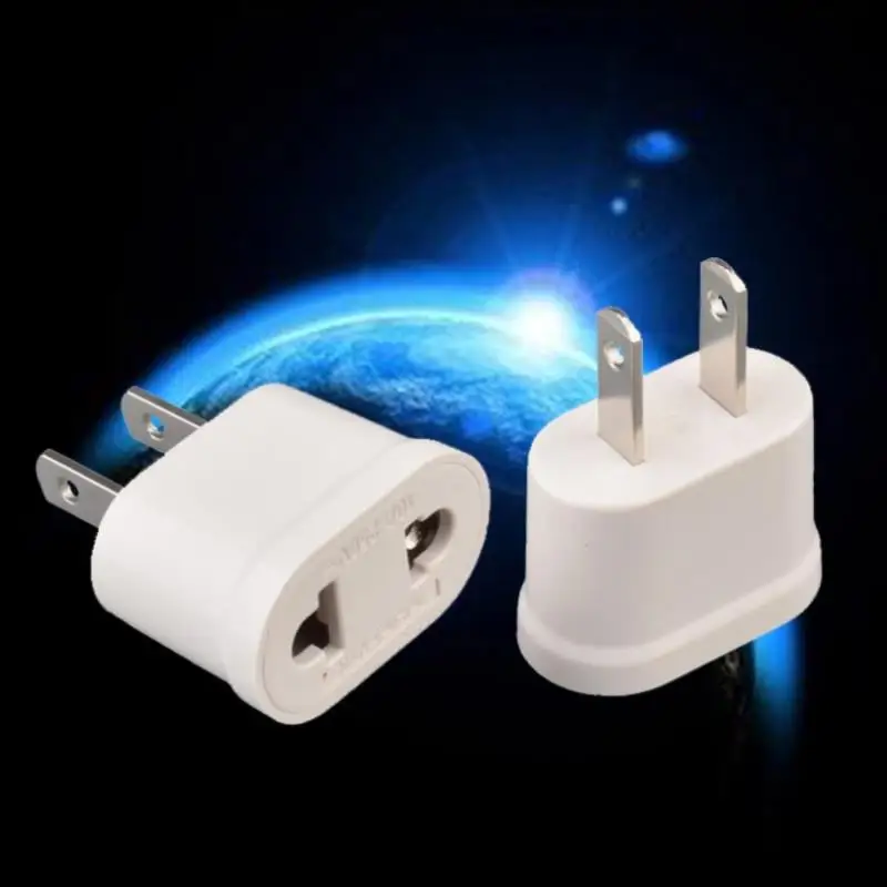 Universal US to EU 2 Pin Plug Travel Adapter Power Converter Electrical Charger Socket Outlet Standard WN-20A for Travel Use