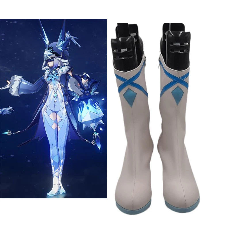 

Anime! Genshin Impact Fatui Cryo Cicin Mage Game Suit Gorgeous Jumpsuits Uniform Cosplay Costume Party Outfit Women wig