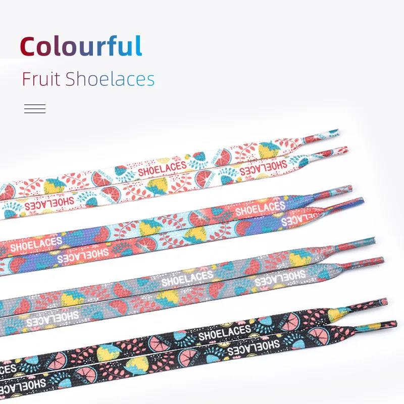 

NEW Flat Fruits Shoelaces for Sneakers Colorful Classic Air Force Shoes Laces AF1/AJ Canvas Casual Shoelace Cords Sports Strings