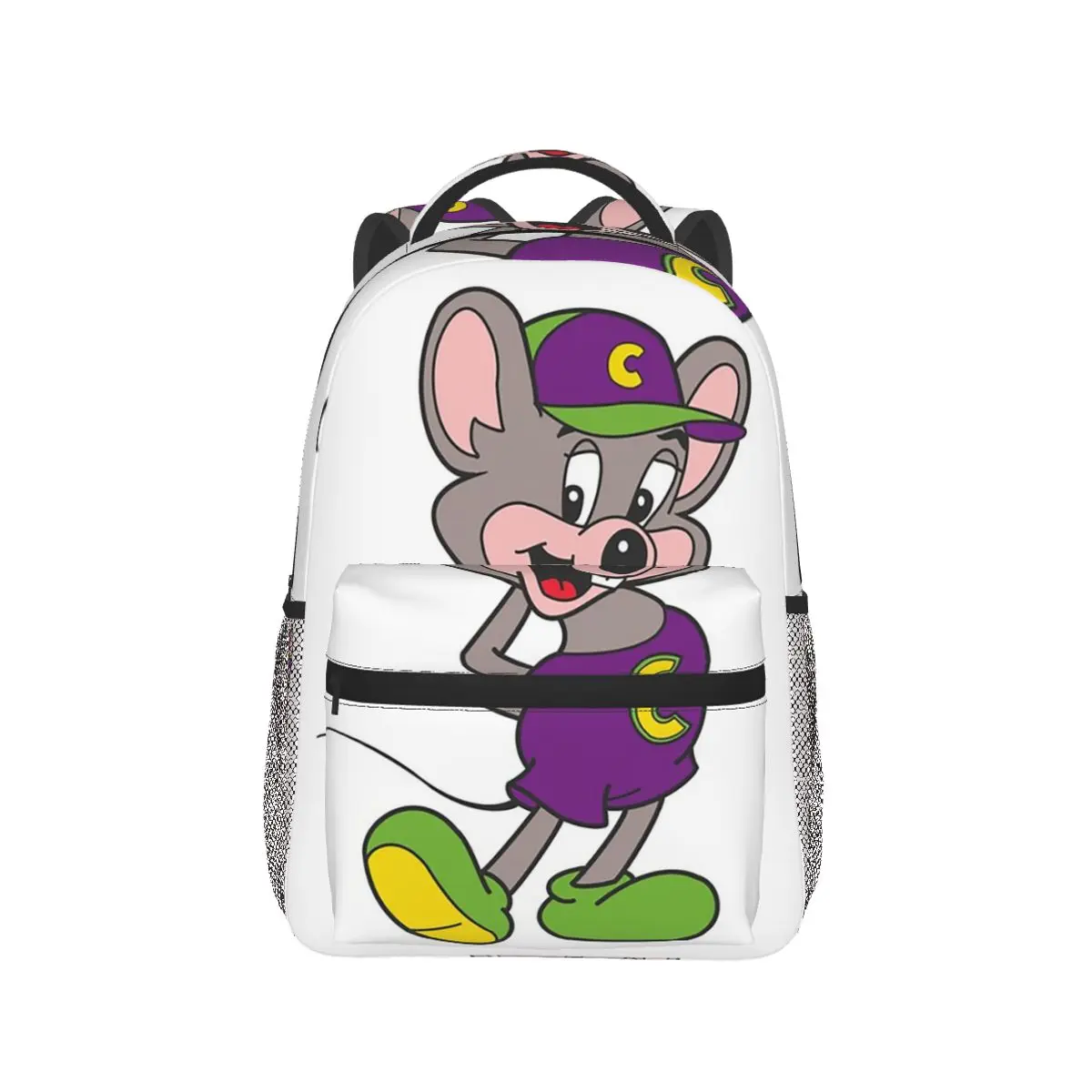 

Chuck E. Mouse Backpack Hot Sale Daypack Large Capacity Children BookBag School Bag Shoulder Bags for Men Women