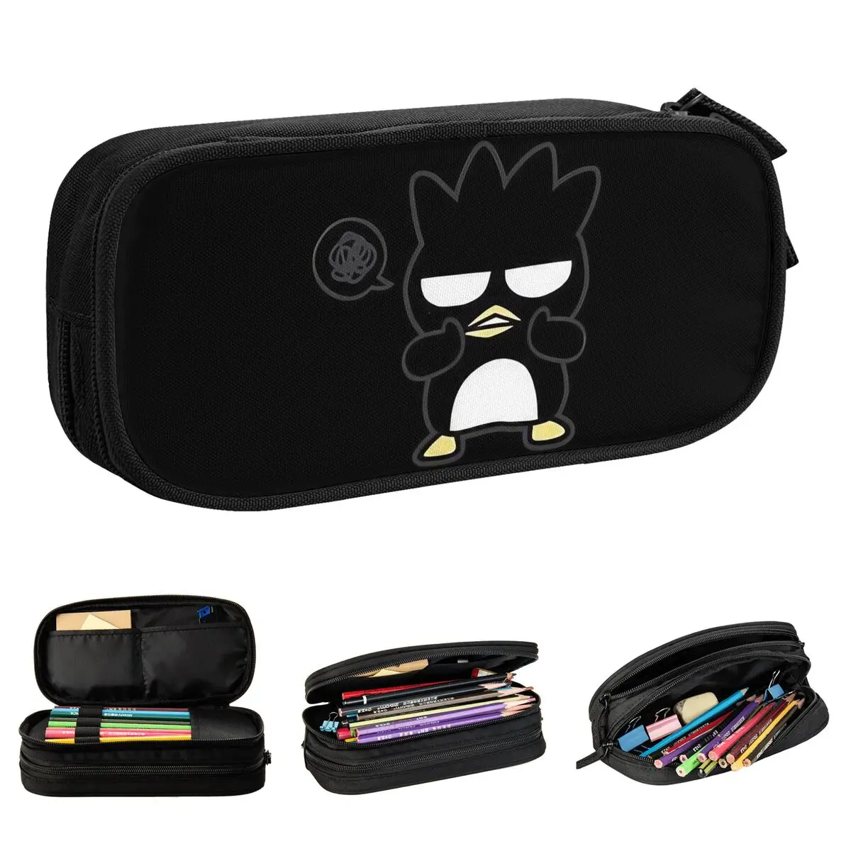 Classic Penguin Badtz Marus Pencil Case Pencilcases Pen Box Kids Large Storage Bag Students School Gift Stationery