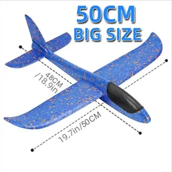 50CM Big Foam Plane aliante Hand Throw Airplane Light inerziale EPP Bubble Planes lancio all'aperto giocattoli per bambini per bambini ragazzi regalo