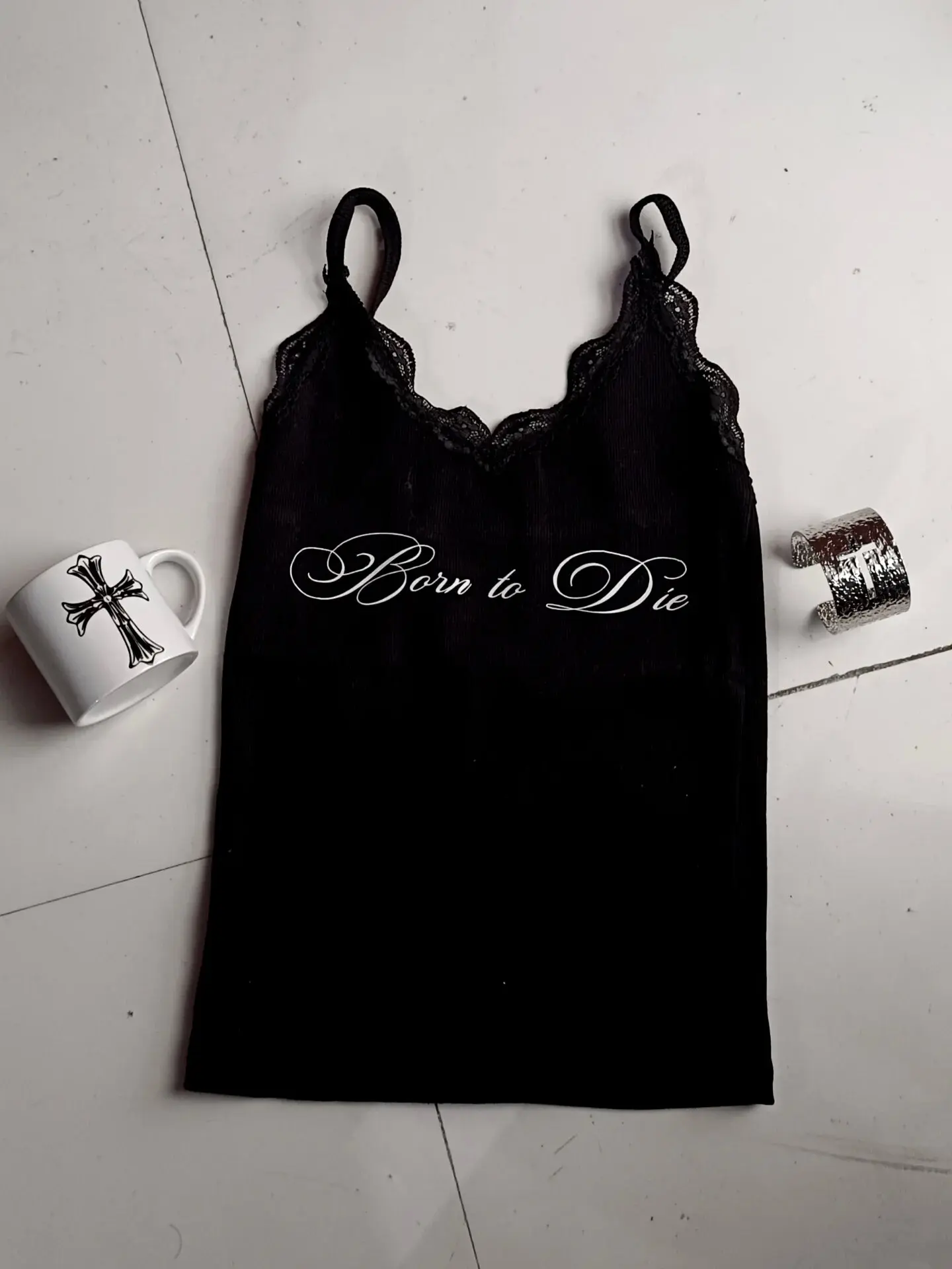 Women's vest, camisole top, lace border, spring and summer new sexy vest, women's clothing Y2K