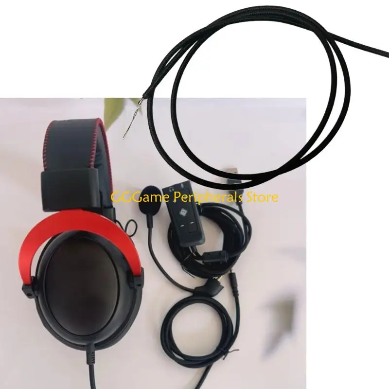 U55B Robusted Headband Replacement Cable Nylon and Metal Cord for Could2 II Headphones Connection Durability and Stability