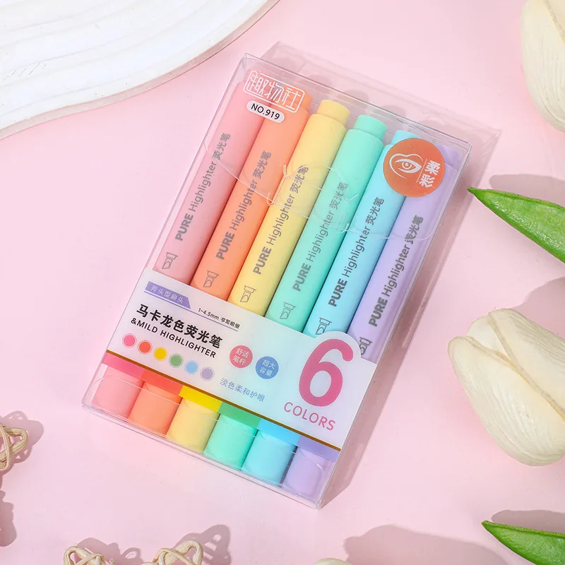 Capacity graffiti marker colored handmade dmacaron color highlighter large iy journal stationery outlining pen suitable for both