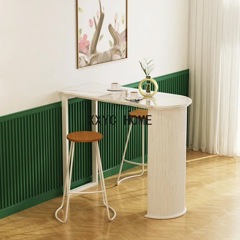 

Simple Modern Home Bar Counter Living Room Open Bar Counter Chair Stone Plate High Table