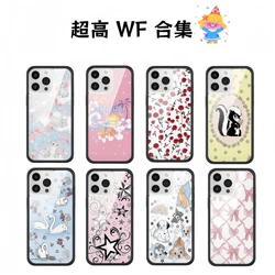 Wilde Bloem 3d Meisjes Strik Hoge Hakken Telefoon Hoesje Voor Iphone 15 14 13 Pro Max 13pro 14pro 15pro Wf Konijn Schattige Cartoon Cover Funda
