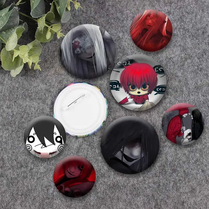 Horror Game Figure Mr Scarletella Mr Crawling Brooches Homicipher Enamel Pins Cosplay Badge for Bag Clothes Jewelry Accessories