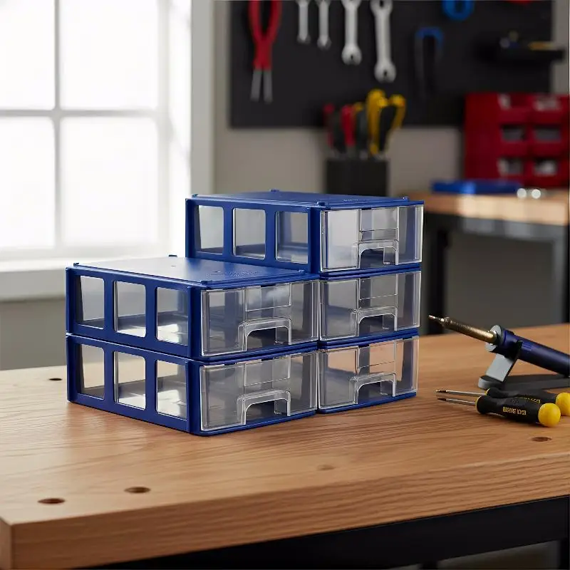 Stackable Plastic Storage Boxes Component Screws Tool Container Screws Tools Packaging Storage Bins Hardware Parts Box