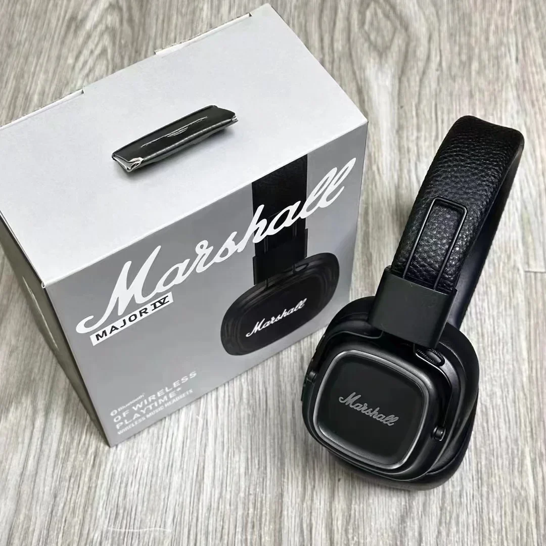 New Marshall MAJOR IV Wireless Bluetooth Headphones Heavy Bass Foldable Earphones for Music Gaming with Microphone Headset