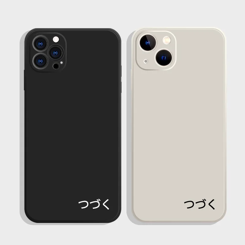

Японский чехол для телефона из ТПУ для iPhone 16 15 14 Pro Max 13 12 Mini 11 Pro XR 8 7 Plus SE, мягкий матовый чехол из кожи