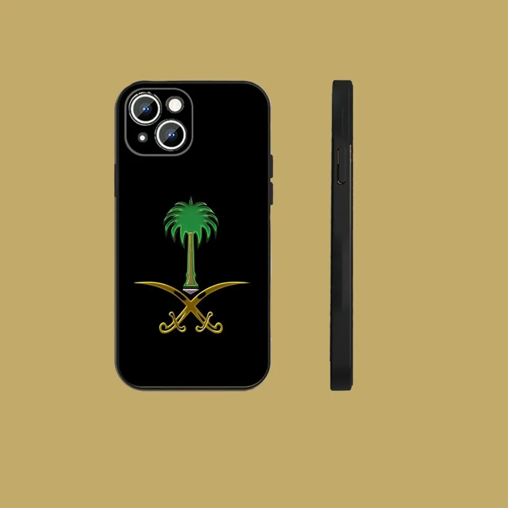 Kingdom Of Saudi Arabia Flag Phone Case For iPhone 15,14,13,12,11,Plus,Pro Max,XS,X,XR,SE,Mini,8,7 Soft Silicone Black Cover