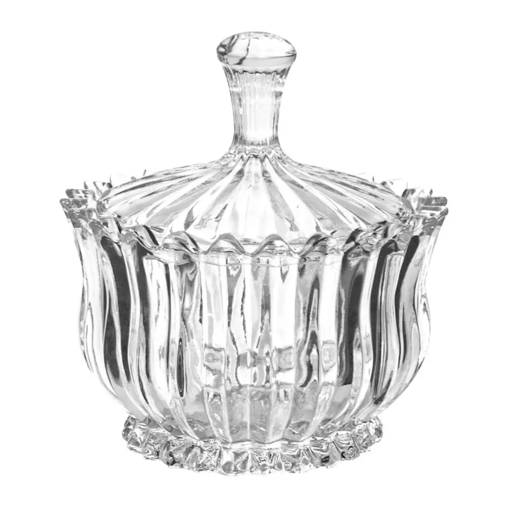 Bomboniere Baleiro In Brazilian Glass Transparent 900ml - City Glass