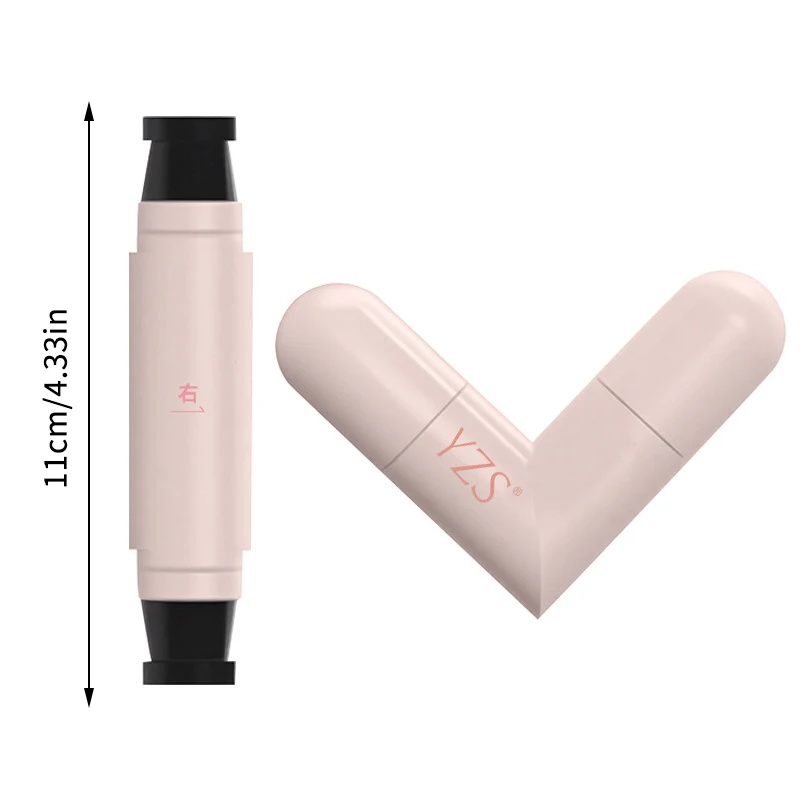 Geïntegreerde zwartbruine Dual-Tip DIY Eyeliner Wing-stencil Waterdichte vloeibare pen Langdurige sneldrogende roteer-eyeliner-stempel