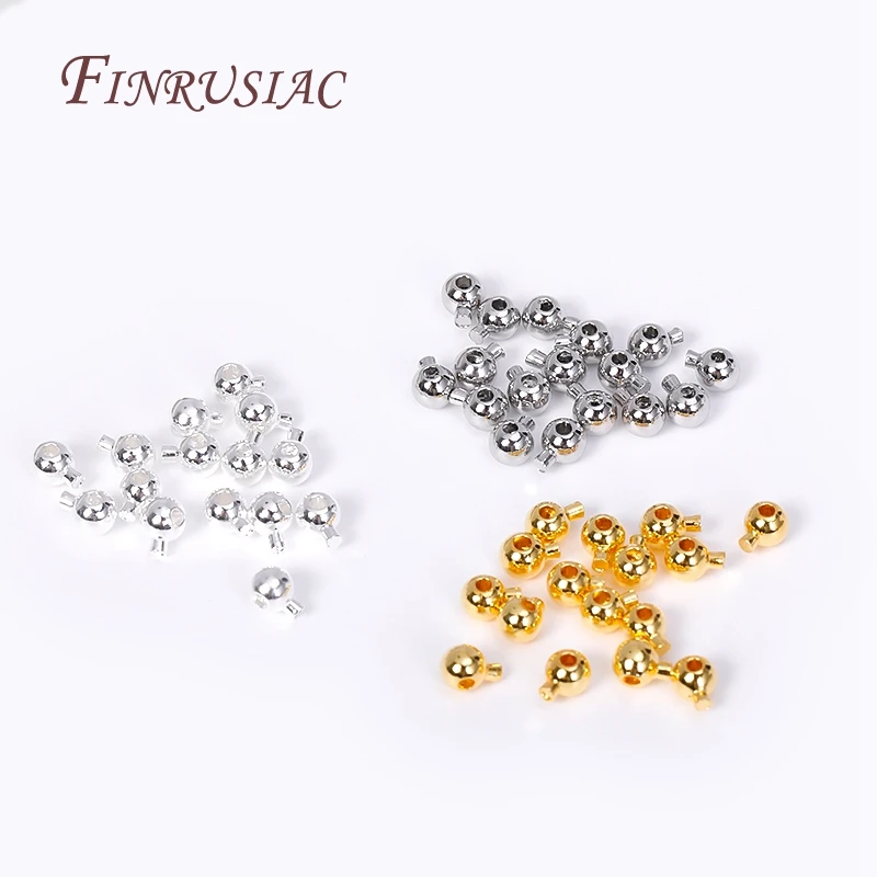 18K Gold Plated Lamps For Jewelry,Crimps Beads For DIY Jewelry Making,Crimp End Beads Accessories,DIY Bracelets Findings