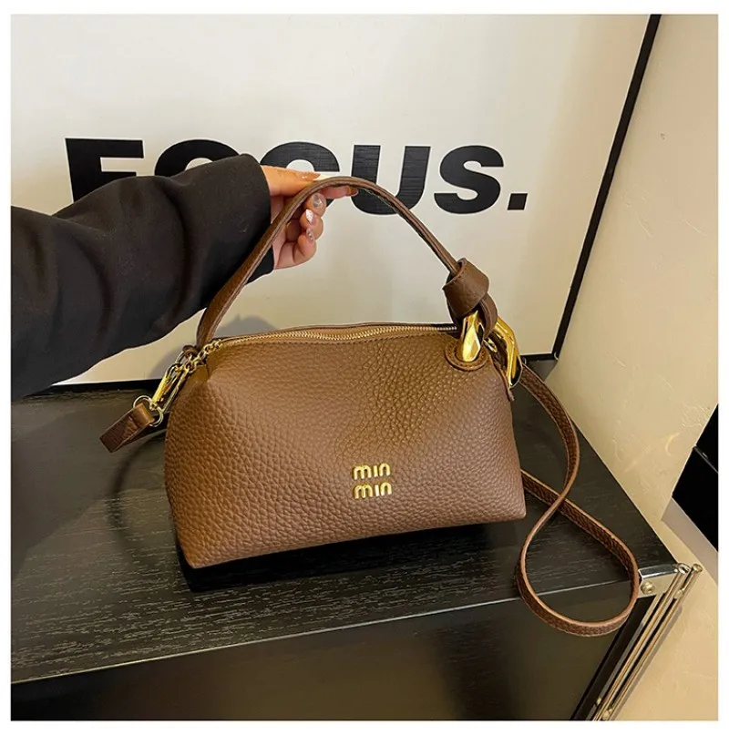 Luxury-lite New Soft Leather Handbag for Women - Simple and Elegant, Suitable for Daily Commuting. Available in Three Colors.