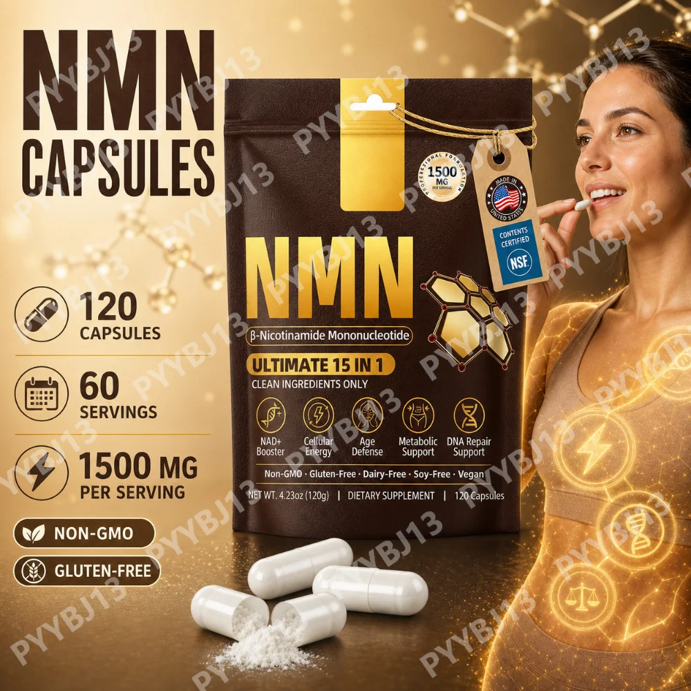 NMN Complex with TMG CoQ10 NAD+ SupportTrans-Resveratrol Quercetin and PQQ 120 Vegan Capsules Non-GMO Gluten Free Daily Support