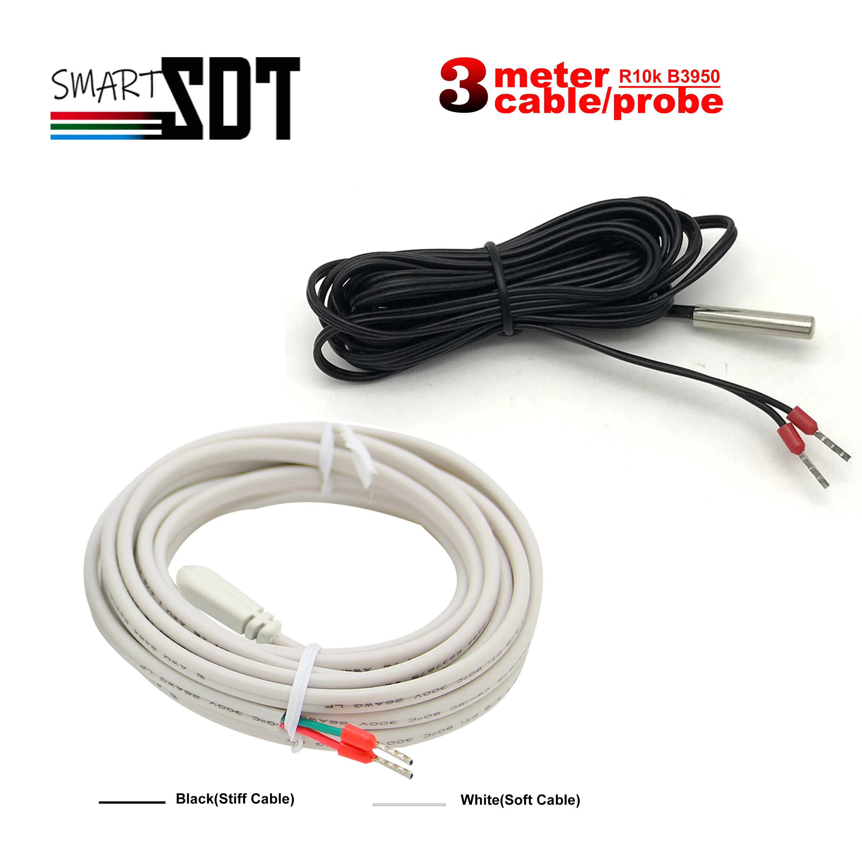 Imagem -03 - Ntc Sensor de Temperatura para Detecção de Termostatos 10k Ohm Arrefecimento Aquecimento Sonda Impermeável 3950