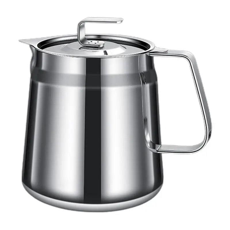 

Grease Container With Strainer Cooking Grease Can Large Capacity Versatile Reusable Oil Filter Vessel Fine Mesh Strainer For