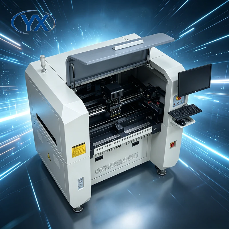 Stock in USA YX 6 Head Pick and Place Machine Automatic Cheap Vertical SMT Pick and Place Assembly Machine for Pcb Production
