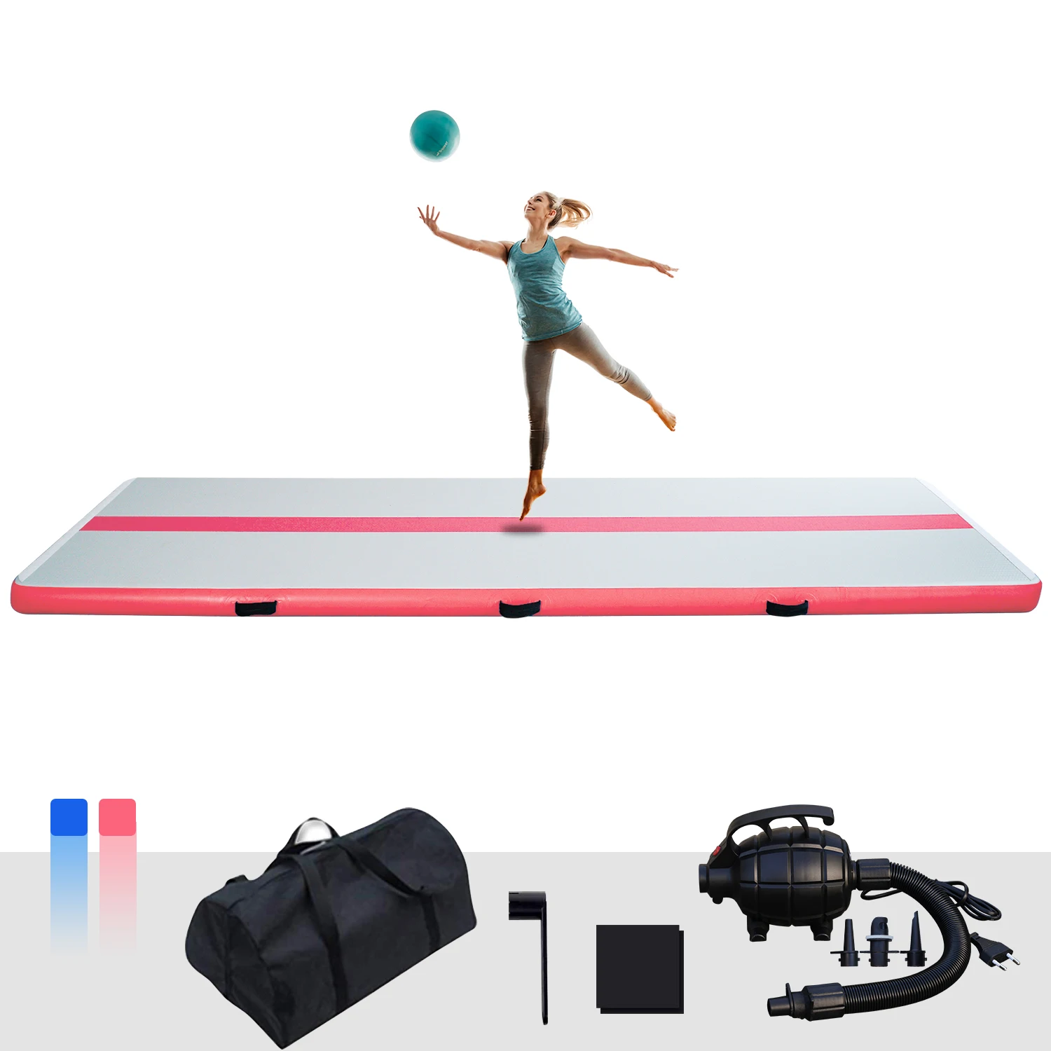 Picture 4: EU Free Shipping Dropshipping Yoga Mat Gym Eco-Friendly Tumbling Mat Air Track Inflatable Gymnastics Mat For Home