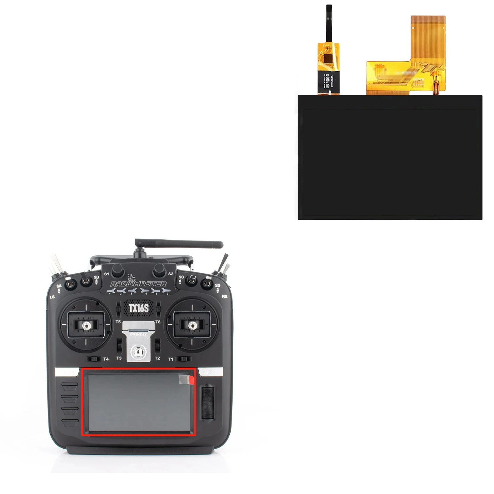 radiomaster-tx16s-mk1-mk2-リモート用の新しい-lcd-ディスプレイ-タッチパネル修理キット付き-lcd-スクリーン