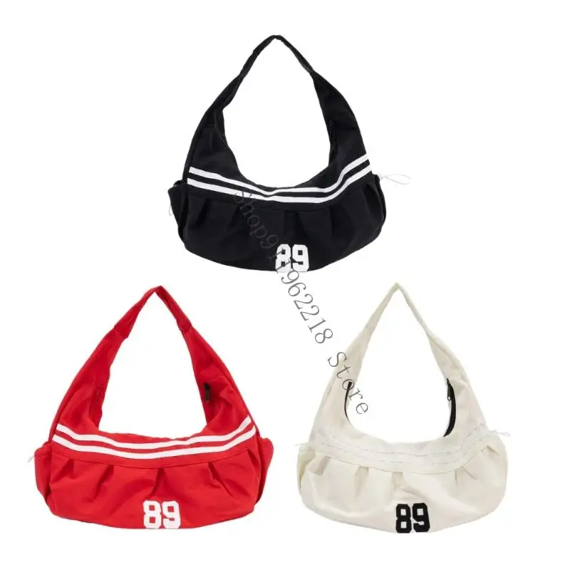 

Women Shoulder Bag Retro Dumplings Bag Girls Outdoor Bag Large Capacity Handbag for Commuting Sport 066F