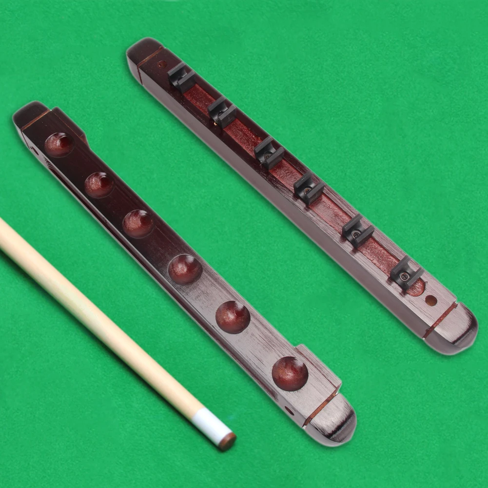 

Wood Billiard Sticks Holder Wall-mounted 6-slot Snooker Billiard Pole Brackets Professional Tools Billiard Accessories