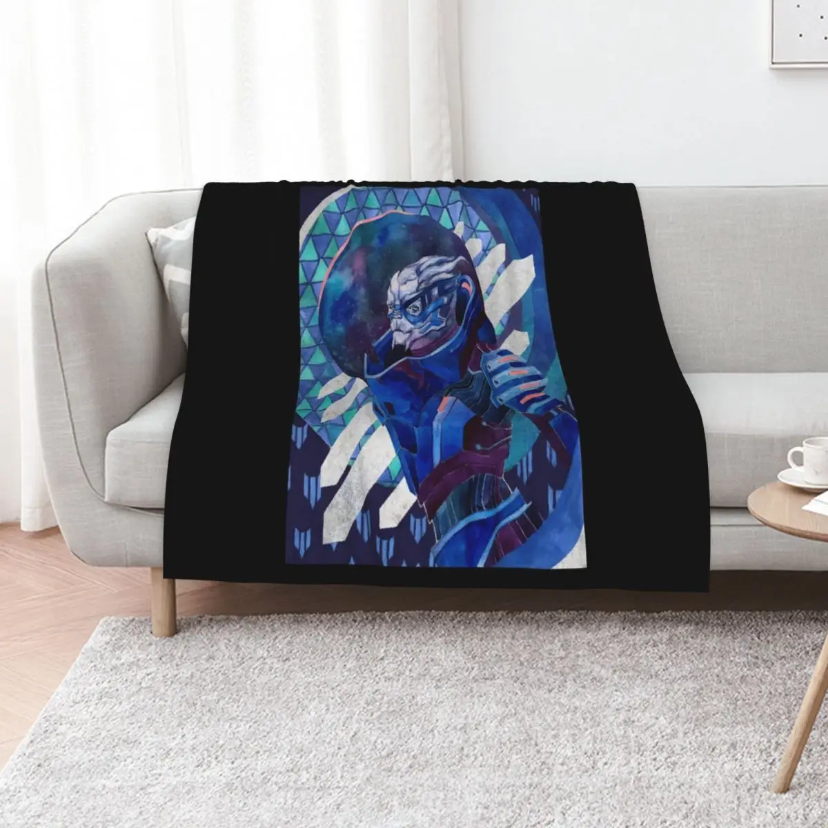 Garrus Vakarian Throw Blanket Thermals For Travel Soft Big Extra Large Throw Luxury Throw Polar Luxury Thicken Blankets