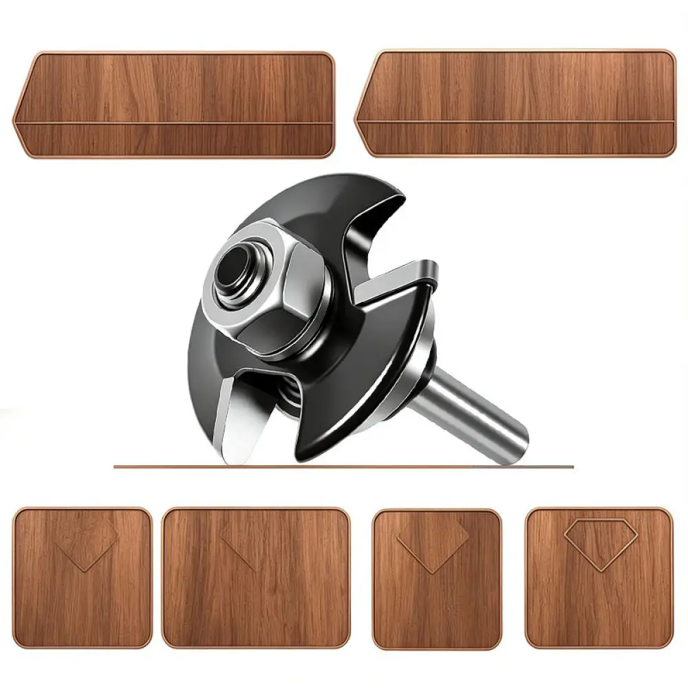 Woodworking Milling Cutter 3 Flute T Slot Router Bit Radius Edge Grooving Tool For Professional Carpentry Cabinet Making