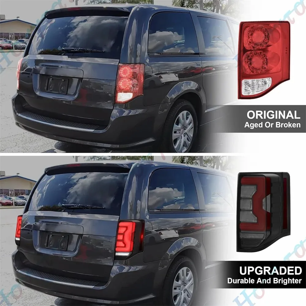 Pair LED Taillights For 2011 2012 2013-2020 Dodge Grand Caravan GT SE SE Plus SXT BLS Taillamp Rear Lamp Brake Turn Signal Light
