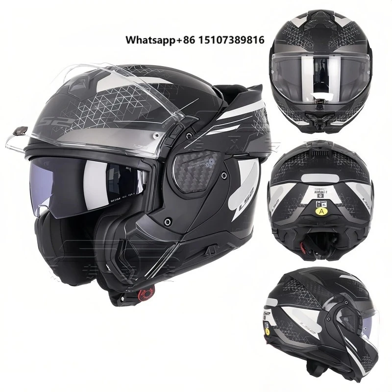 LS2 FF910 ADVANT2 Dual-Lens Fog-Proof Modular Motorcycle Helmet with 180-Degree Reverse Flip and New Conditions