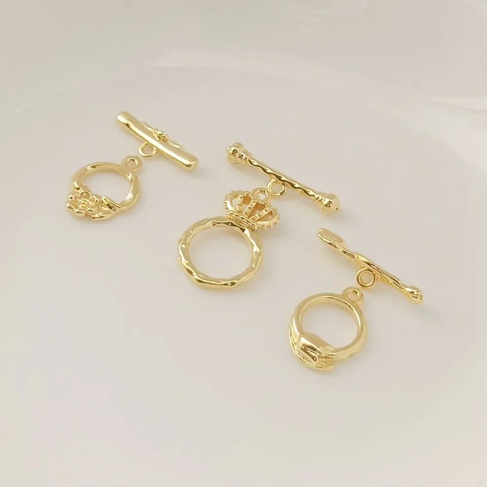 

18K Copper-plated Real Gold Bracelet, Necklace, Flower Crown, Flower Bud OT Buckle Jewelry, DIY Handmade Accessories Materials