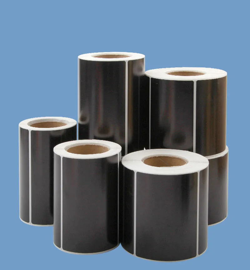 Waterproof Black PP Sticker 30 40 50 60 70 80 90 100mm Vinyl Transfer Carbon Printer Label or For Foil/UV