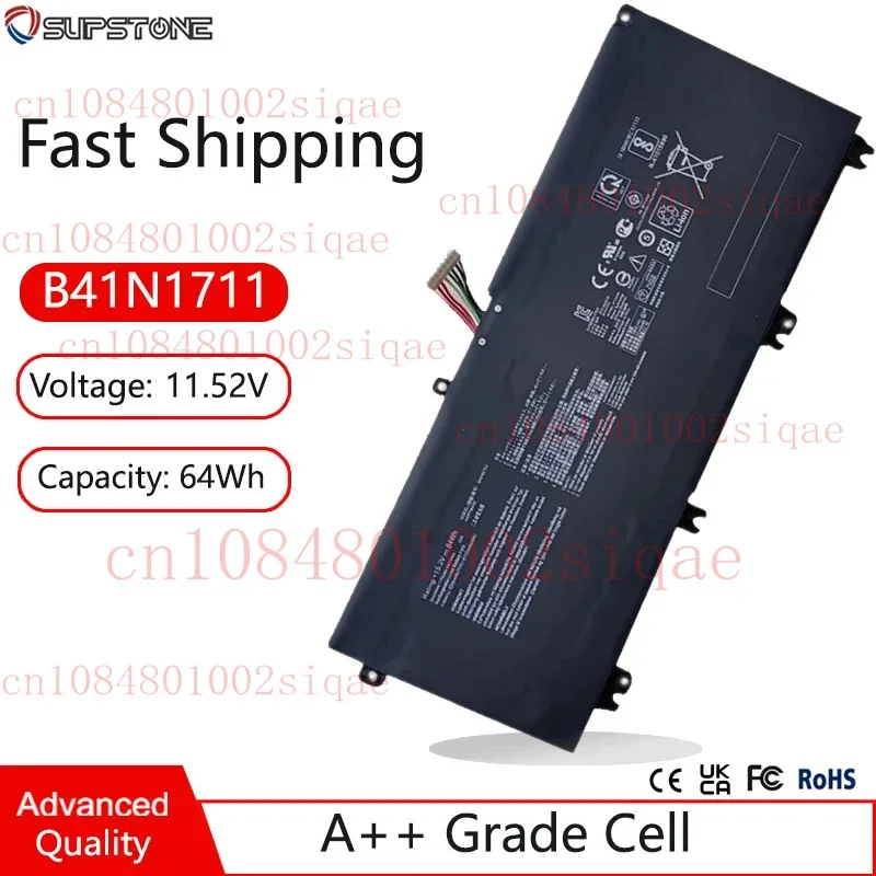 

B41N1711 Battery For Asus STRIX GL503GE GL703GE GL703VD GL703VM ZX63VM FX503VD FX503VM TUF765GM PX705GD PX705GM FX705DT TUF705DY