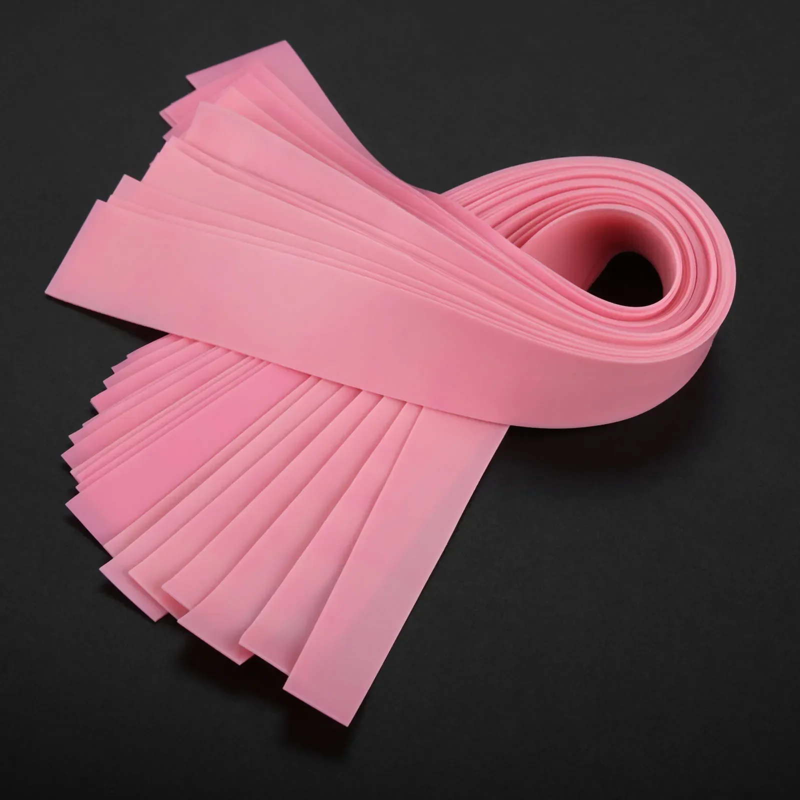 20pcs 0.45mm Thick Natural Latex Slingshots Flat Rubber Bands Strong Elastic Rubber Band Hunting Catapult 20mm/12mm Width Pink