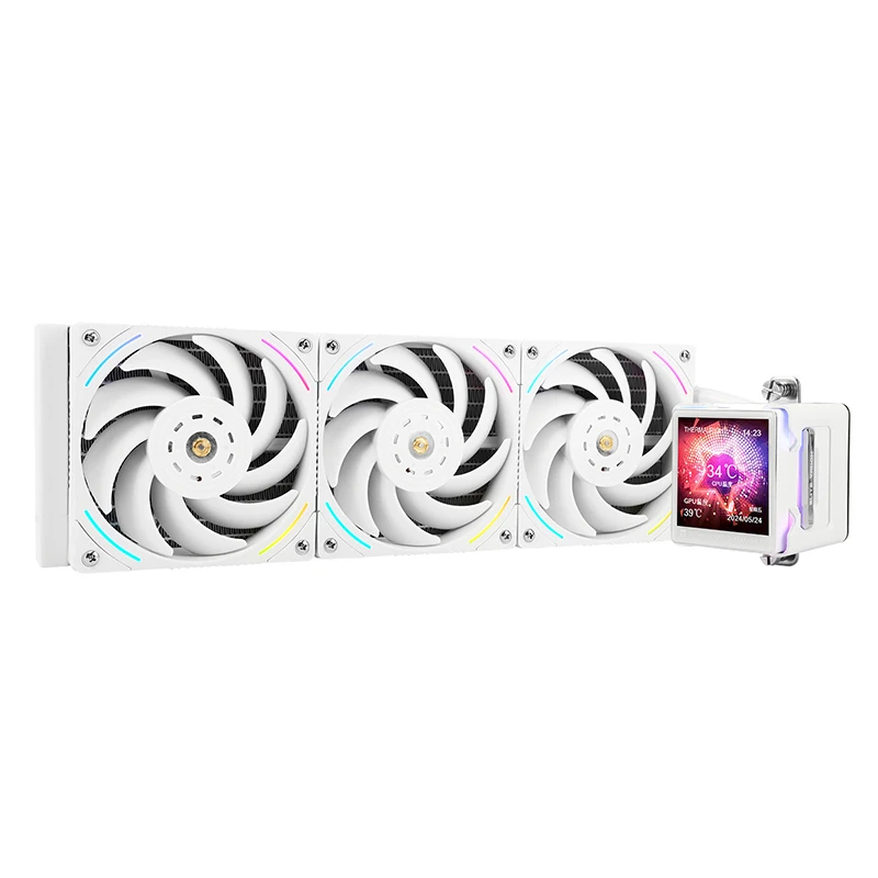 Elite Vision 360 ARGB AIO CPU Cooler with 2.73-inch Display for AM5 AM4 Intel LGA1700/1851/115X Socket - Liquid CPU Cooler