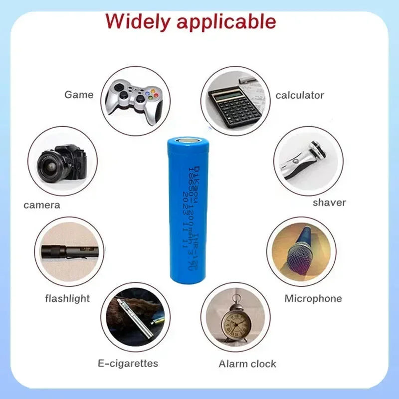 1-20pcs battery capacity 1200mAh 3.7V 18650 rechargeable lithium-ion batter suitable for bright flashlight electronic toy batter